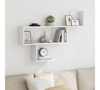 vidaXL Étagère Murale Blanc 100x15x70 cm Bois d'ingénierie, étagère Flottante, étagère d'exposition Murale, étagère pour CD, étagère Murale Flottante