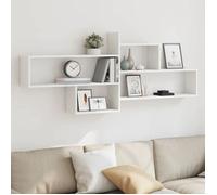 vidaXL Étagère murale Bois d'ingénierie Blanc 167,5 x 18 x 68 cm