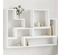 vidaXL Étagère murale cube 96x12x64 cm bois d’ingénierie blanc – étagère flottante