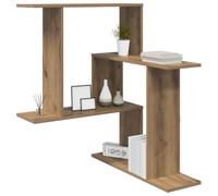 vidaXL Étagère Murale Chêne Artisanal 67 x 67 x 87 cm, Étagère Murale Moderne, Gain de Place, Rangement Stylé, Décor Pratique pour la Maison, Solutions d'Affichage