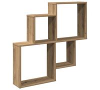vidaXL Étagère Murale chêne Artisanal 80x15x78,5 cm Bois d'ingénierie, étagère Flottante, étagère Suspendue, étagère Murale d'angle