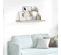 vidaXL Etagère Murale Flottante Etagère Suspendue Support Mural Bibliothèque Salon Salle de Séjour Maison Intérieur Couleur Chêne 90x23,5x3,8 cm MDF