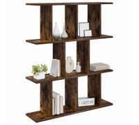 vidaXL Étagère Murale Chêne fumé 102 x 20 x 96 cm Bois d'ingénierie, Étagère Murale Moderne pour Salon, Rangement Pratique, décor Contemporain, Touche élégante