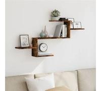 vidaXL Étagère murale chêne fumé 104x15x49 cm bois d'ingénierie 853204