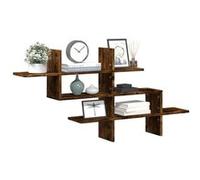 vidaXL Étagère Murale chêne fumé 124,5x18x60,5 cm Bois d'ingénierie