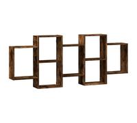 vidaXL Étagère murale 853213 chêne fumé 159x18x65 cm bois d'ingénierie Marron G