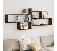 vidaXL Étagère Murale chêne fumé 167,5x18x68 cm Bois d'ingénierie
