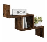 vidaXL Étagère Murale Chêne fumé 48 x 15 x 42 cm Bois d'ingénierie, Étagère Moderne pour Salon, Rangement Mural, déco intérieure, Gain de Place, Style au Top