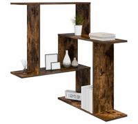 vidaXL Étagère Murale Chêne fumé 67 x 67 x 87 cm Bois d'ingénierie, Étagère Murale Moderne, Gain de Place, Rangement Stylé, Décor Pratique pour la Maison, Solutions d'Affichage