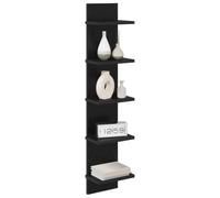 vidaXL Étagère Murale Chêne Noir 22 x 15 x 100 cm Bois d'ingénierie, Étagères murales Modernes, Rangement élégant en Bois, déco Minimaliste pour Votre Salon