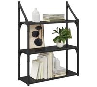vidaXL Étagère Murale Chêne Noir 60 x 21 x 78,5 cm Bois d'ingénierie, Étagères murales Modernes, rectangulaires, flottantes et durables, déco Tendance, Solution Gain de Place