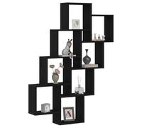 vidaXL Étagère Murale Chêne Noir 90 x 15 x 119,5 cm Bois d'ingénierie, Étagère Murale rectangulaire pour Salon, Design Moderne, Rangement spacieux, Bois Composite Solide, idéal pour Livres