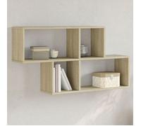 vidaXL Étagère murale chêne Sonoma 100x20x53 cm Bois d'ingénierie, étagère flottante