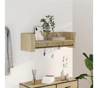 vidaXL Étagère murale chêne sonoma 100x35x30,5 cm bois d'ingénierie, étagère murale cube, organisateur cube, étagère 848460 Marron G