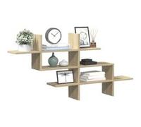 vidaXL Étagère murale Chêne Sonoma 853265 – 124,5×18×60,5 cm bois d'ingénierie Marron G