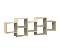 vidaXL Étagère murale chêne Sonoma 129x18x42 cm bois d'ingénierie 853220 Marron G