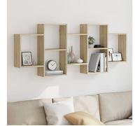 vidaXL Étagère murale chêne Sonoma 159x18x65 cm bois d'ingénierie 853211 Marron