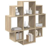 vidaXL Étagère Murale Chêne Sonoma 90 x 25 x 90 cm Bois d'ingénierie, Étagère Murale Moderne pour Salon, Gain de Place, Rangement, déco Minimaliste