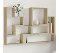 vidaXL Étagère murale chêne sonoma 96x12x64 cm bois d'ingénierie Marron