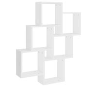 Vidaxl Étagère Murale Cube Blanc 78x15x93 Cm Bois D'Ingénierie