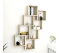 vidaXL Étagère murale cube 807181 Chêne sonoma 90x15x119 cm Bois d’ingénierie
