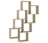 vidaXL Étagère Murale Cube, Support Suspendu avec Compartiments, Meuble Flottant Salon Salle de Séjour, Moderne, Chêne Sonoma Bois d'Ingénierie