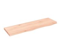 vidaXL Wandschap 100x30x(2-4) cm onbehandeld massief eikenhout363561 Marron G