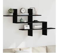 vidaXL Étagère murale en chêne noir 124,5 x 18 x 60,5 cm bois d'ingénierie 868069