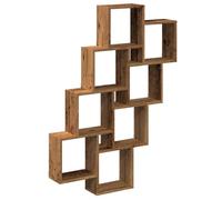 vidaXL Étagère murale en forme de cube vieux bois 90x15x119,5 cm