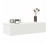 vidaXL Étagère murale avec tiroirs 60x26,5x15 cm Bois d'ingénierie Blanc