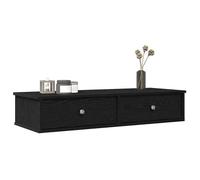 vidaXL Étagère Murale et tiroirs Noir 100x37,5x19 cm Bois d'ingénierie, étagère Murale avec Armoire, Meuble de Rangement Mural, Armoire de Rangement Flottante