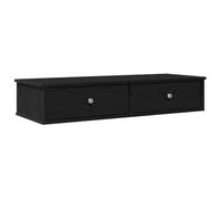 vidaXL Étagère Murale et tiroirs Noir 100x37,5x19 cm Bois d'ingénierie, étagère Murale avec Armoire, Meuble de Rangement Mural, Armoire de Rangement Flottante