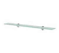 vidaXL Étagère murale en verre 80 x 20 cm 8 mm, fond en verre, Gris G