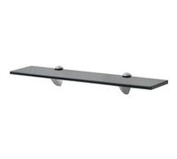 vidaXL Étagère murale en verre pour salon, chambre, salle de bain 50 x 10 cm 8 mm Noir