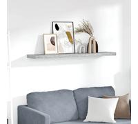 vidaXL Étagère murale flottante Gris béton 120×23,5×3,8 cm MDF