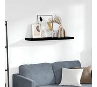 Vidaxl Etagère Murale Flottante Noir Brillant 90x23,5x3,8 Cm Mdf