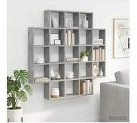 vidaXL Étagère Murale Gris béton 100 x 13 x 100 cm Bois d'ingénierie 8012247