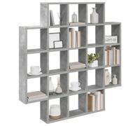 vidaXL Étagère Murale Gris béton 100 x 13 x 100 cm Bois d'ingénierie, Étagère Murale Moderne, Rangement Contemporain, Solution Stylée, Gain de Place pour Salon