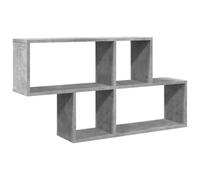 vidaXL Étagère Murale Gris béton 100x20x53 cm Bois d'ingénierie, étagère Flottante, étagère d'exposition Murale, Panneau d'étagère