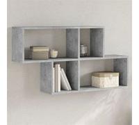 vidaXL Étagère Murale Gris béton 100x20x53 cm Bois d'ingénierie, étagère Flottante, étagère d'exposition Murale, Panneau d'étagère