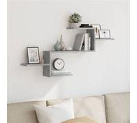 vidaXL Étagère murale gris béton 104x15x49 cm bois d'ingénierie 853203 Gris G