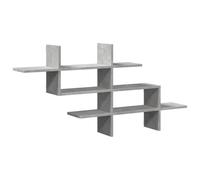 vidaXL Étagère Murale Gris béton 124,5x18x60,5 cm Bois d'ingénierie