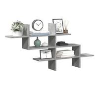vidaXL Étagère murale gris béton 124,5x18x60,5 cm bois d'ingénierie 853266 Gris G