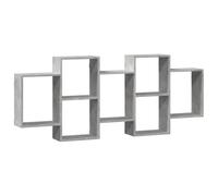 vidaXL Étagère murale 853212 Bois d'ingénierie Gris béton 159x18x65 cm