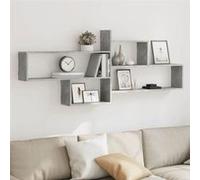 vidaXL Étagère murale gris béton 167,5x18x68 cm bois d'ingénierie 853320 Gris