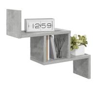 vidaXL Étagère Murale Gris béton 48 x 15 x 42 cm Bois d'ingénierie, Étagère Moderne pour Salon, Rangement Mural, déco intérieure, Gain de Place, Style au Top
