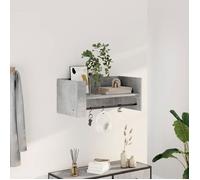 vidaXL Étagère murale gris béton 70,5x35x30,5 cm bois d'ingénierie, étagère murale cube, organisateur cube, étagère 848454