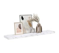 vidaXL Étagère Murale Marbre Blanc 120 x 23,5 x 4 cm Bois d'ingénierie, Étagère Murale, Design Rectangulaire, Moderne, Bois Résistant, Organisation à Domicile, Gain de Place