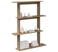 vidaXL Étagère murale marron - 100 x 20 x 126 cm - En bois travaillé - Salon moderne - Étagère murale rectangulaire - Rangement peu encombrant - Facile à nettoyer - Affichage minimaliste