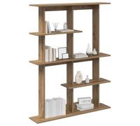 vidaXL Étagère murale marron - 102 x 20 x 130 cm - En bois travaillé - Salon moderne - Étagère murale rectangulaire - Rangement peu encombrant - Facile à nettoyer - Affichage minimaliste